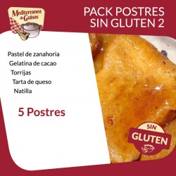 Postres Pack Sin Gluten 2 (5 Postres). Asesorados por ASPROCESE-FACE RESTAURACIÓN.