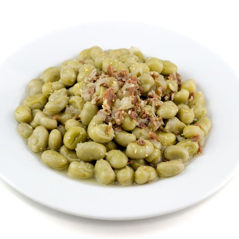 Salteado de habas con Jamón