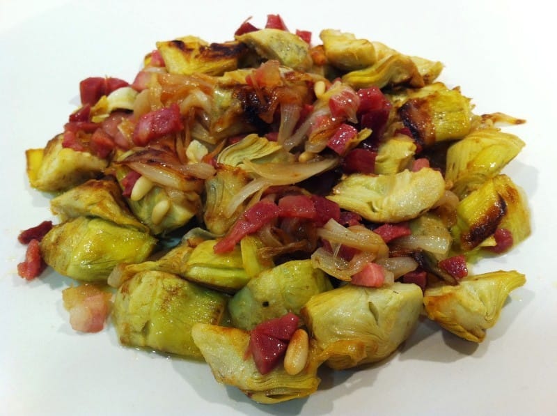 Corazones de Alcachofas con Jamón x300grs.