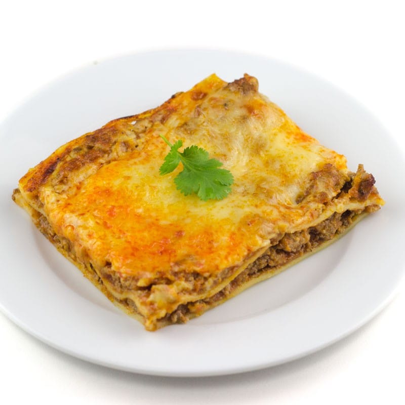 Lasaña de carne Sin gluten y Sin Lactosa