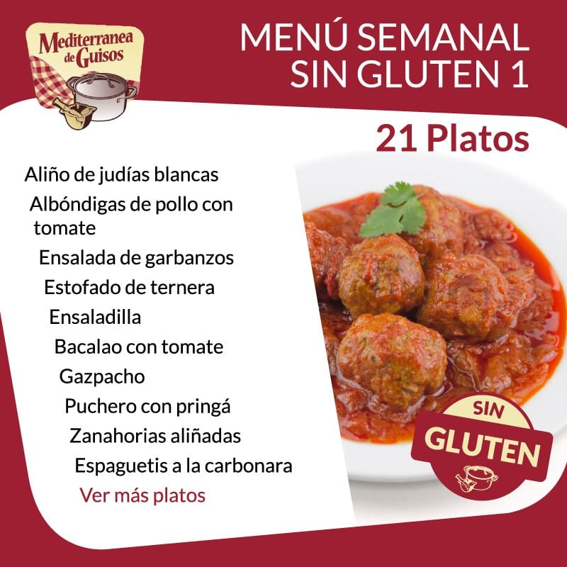 Pack Menú Semanal Sin Gluten 1