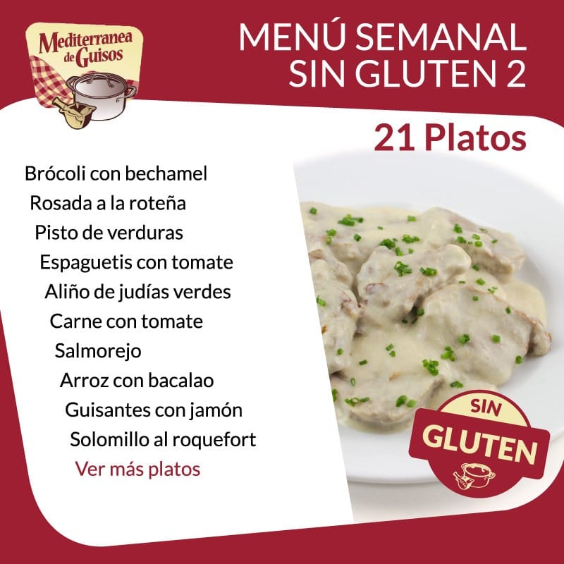 Pack Menú Semanal Sin Gluten 2