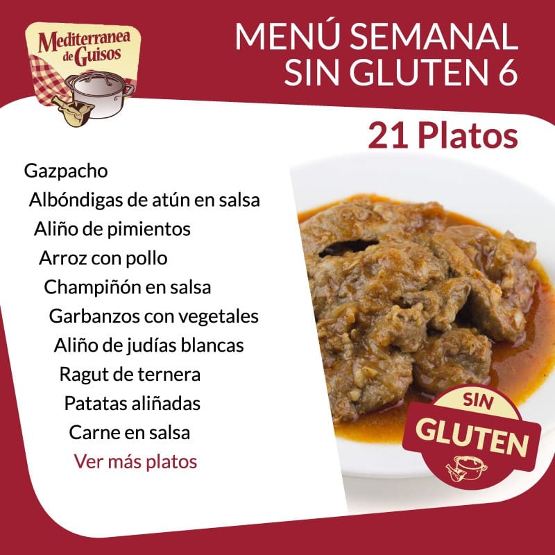Pack Menú Semanal Sin Gluten 6