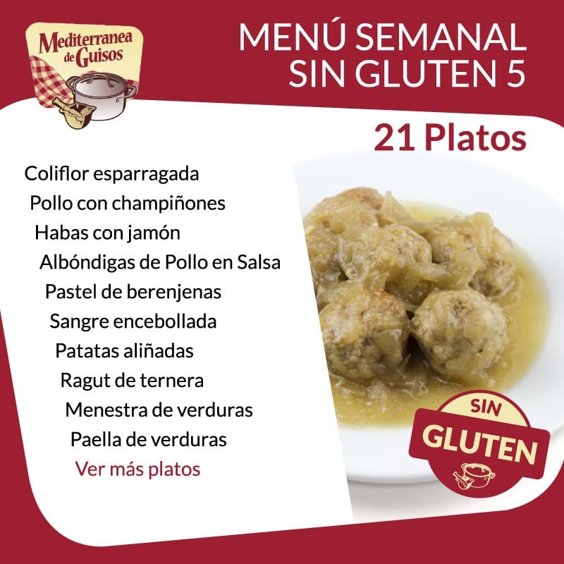 Pack Menú Semanal Sin Gluten 5