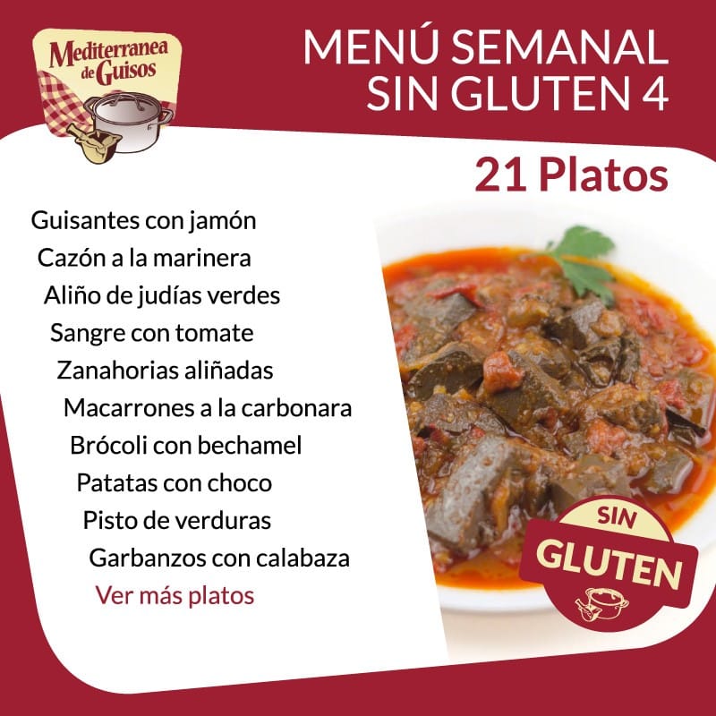 Pack Menú Semanal Sin Gluten 4