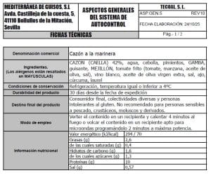 cazon a la marinera ficha tecnica
