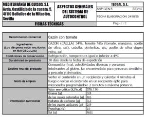 cazon con tomate ficha tecnica