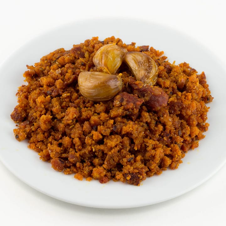 migas integrales con chorizo