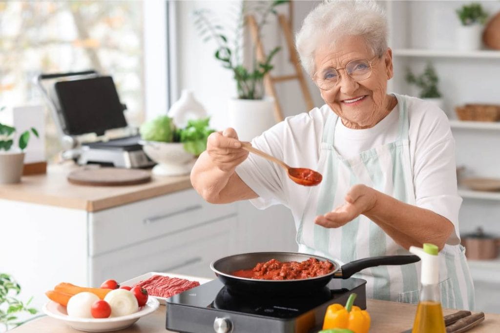 organizar la alimentación semanal de una persona mayor