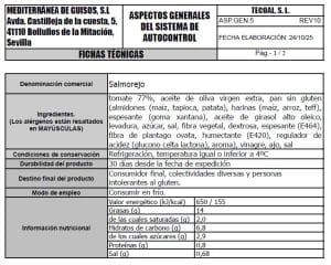 salmorejo ficha tecnica