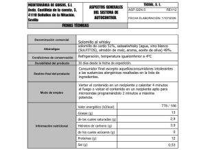 solomillo al whisky ficha tecnica nutricionales